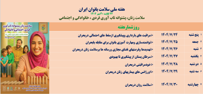 روز ملی سلامت بانوان ایران 1403