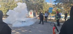 برگزاری مانور تخصصی اطفای حریق در مرکز بهداشت شهرستان جلفا