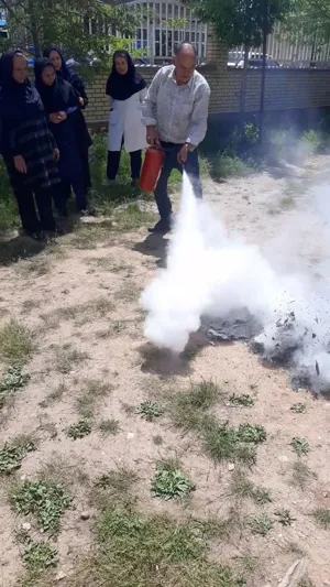 مانور عملیاتی اطفاء حریق در شهرستان ملکان