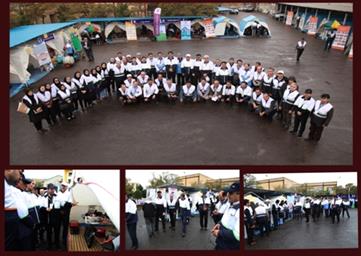 برگزاری نمایشگاه عکس و تجهیزات در معاونت بهداشت بمناسبت هفته پدافند غیر عامل 