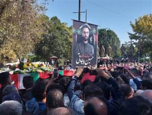 حضور کادر معاونت بهداشت در مراسم تشیع جنازه شهید مدافع امنیت  شهید حسین اوجاقی